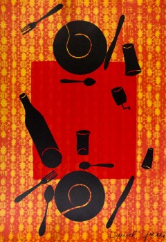 DANIEL SPOERRI - Serigrafia originale numerata e firmata a matita