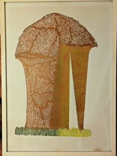 Gabriele Ortoleva, litografia 50x70. Es. 5/25 anno 1971