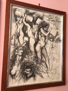 Renato Guttuso, tre litografie,  cartella completa Donne di Messina