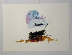 Mario Schifano - Paesaggio anemico con aereo 