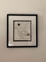 Walter Valentini, Incisione in acquaforte, numerata 73/100, 30x25, cornice in legno nero