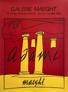 ADAMI 80 : Affiche en lithographie originale pour l'exposition Galerie Maeght.