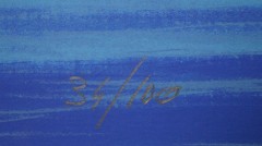 Daniele Fissore - Blue Blue World - Serigrafia - 178 x 78 cm