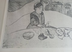 La femme aux figues acquaforte di Paul Gauguin