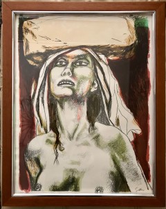 Renato Guttuso, tre litografie,  cartella completa Donne di Messina