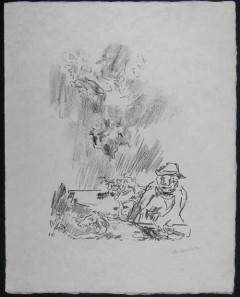 OSCAR KOKOSCHKA - Litografia originale firmata a matita