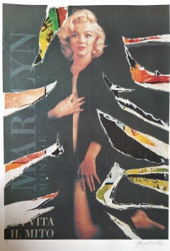 Mimmo Rotella Marylin decollage serigrafico