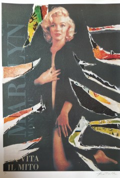 Mimmo Rotella Marylin decollage serigrafico