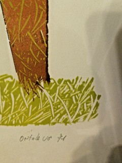 Gabriele Ortoleva, litografia 50x70. Es. 5/25 anno 1971