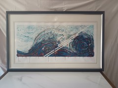 Onda neonata -Serigrafia su carta