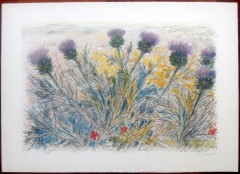 Litografia Michele Cascella ''Fiori di Campo''una P.A firmata.