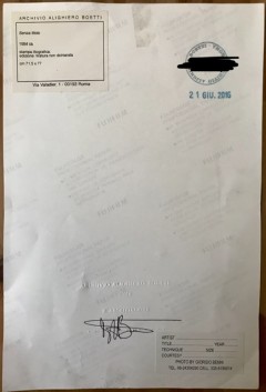 Alighiero Boetti cm 71,5x77 Opera Unica Archiviata e Pubblicata