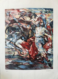 Litografia su pietra di Franco Vasconi 