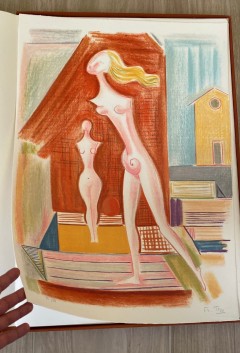 Cartela Mario Tozzi con 4 litografie all'interno 