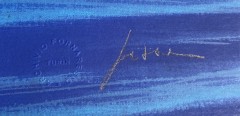 Daniele Fissore - Blue Blue World - Serigrafia - 178 x 78 cm
