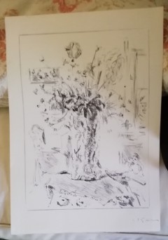 Litografia Filippo De Pisis '' Natura morta'' con autentica.