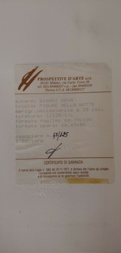 GIANNI DOVA - serigrafia con certificato di autenticità