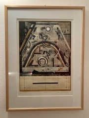 Assadour Bezdikian, Litografia, numerata 31/99, 50x70, cornice in legno naturale