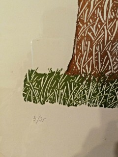 Gabriele Ortoleva, litografia 50x70. Es. 5/25 anno 1971