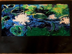 Mario Schifano - litografia - Ninfee