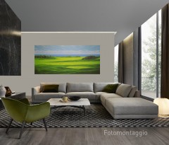 Daniele Fissore - Deep Green King Size - Serigrafia - 178 x 78 cm