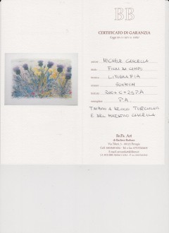 Litografia Michele Cascella ''Fiori di Campo''una P.A firmata.